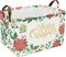Rectangular Christmas Gift Storage Basket,Collapsible Cute Pattern Kids Toys Storage Bin,Waterproof Storage Box with Handles,Gift Basket(Christmas Basket)